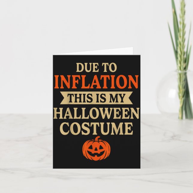 Funny Inflation Halloween Costume Couple Matching  Card (Front)