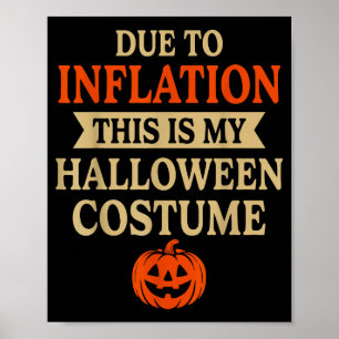 Funny Inflation Halloween Costume Couple Matching Poster