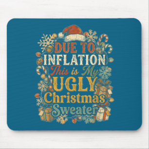 Funny Inflation Ugly Christmas Sweater Retro Vinta Mouse Mat