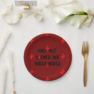 Funny Influencer Quote Pillow For Home Decor Paper Plate