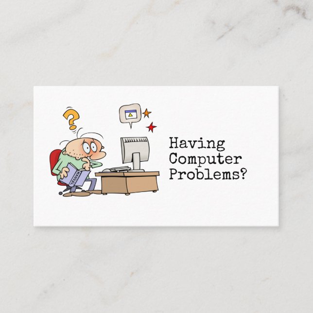 Funny Informal Computer Specialist Business Card (Front)