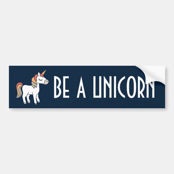 Funny Inspirational Be A Unicorn Modern Bumper Sticker | Zazzle.co.uk