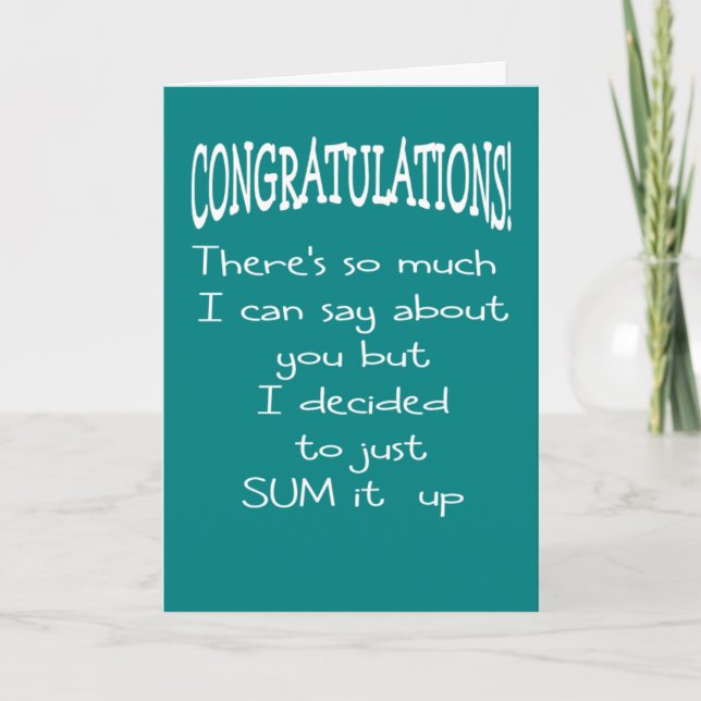 funny inspirational congratulations card (Front)