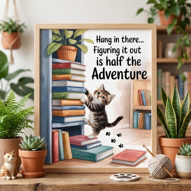 Funny Inspirational Hang In There Cat Poster (Creator Uploaded)