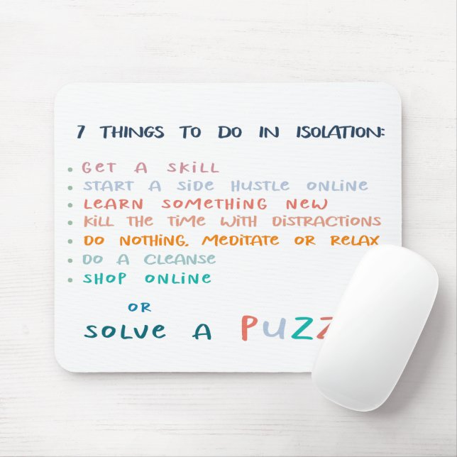 Funny inspirational motivational typography mouse mat (With Mouse)