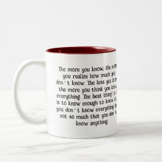 Funny Inspirational Quote - Know Your Limits Mug