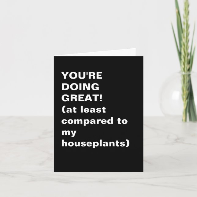 Funny Inspirational Sarcastic Pep Talk Quote Card (Front)