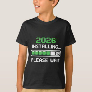 Funny Installing Please Wait Pixel Loading T-Shirt