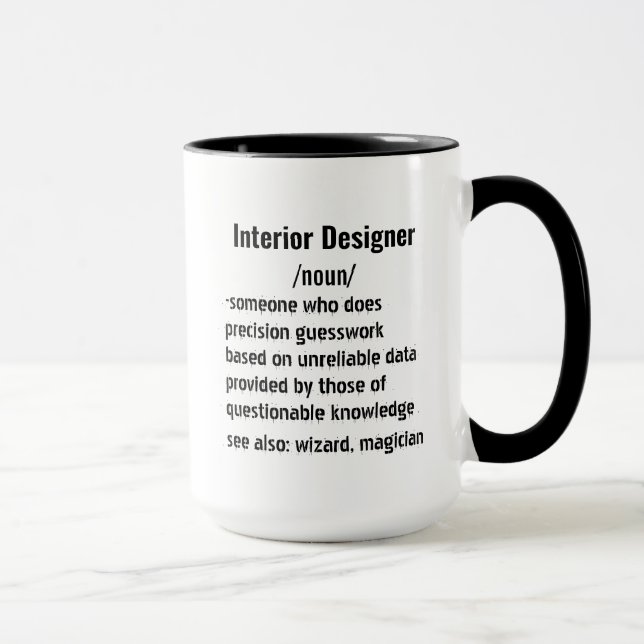 Funny Interior Designer Definition gifts men women Mug (Right)