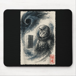 Funny Interstellar Cat Astronaut Kitten Space Sci- Mouse Mat
