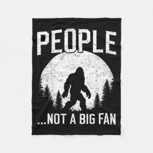 Funny Introvert Bigfoot People Not A Big Fan Dad J Fleece Blanket