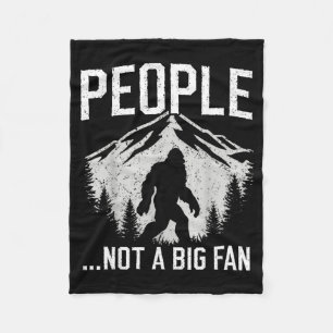 Funny Introvert Bigfoot People Not A Big Fan Dad J Fleece Blanket