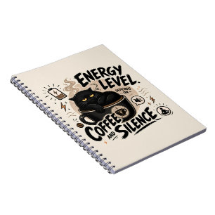 Funny Introvert Black Cat Notebook