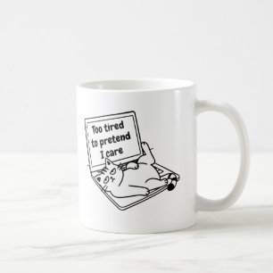 Funny Introvert Cat Mug – Too Tired To Care