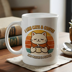 Funny Introvert Cat Mum Gift Women's  Large Coffee Mug