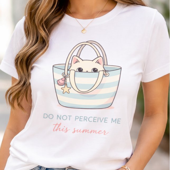 Funny Introvert Cat Shirt Do Not Perceive Me (do not perceive me shirt, introvert cat shirt, cute cat graphic tee, kawaii aesthetic shirt,)