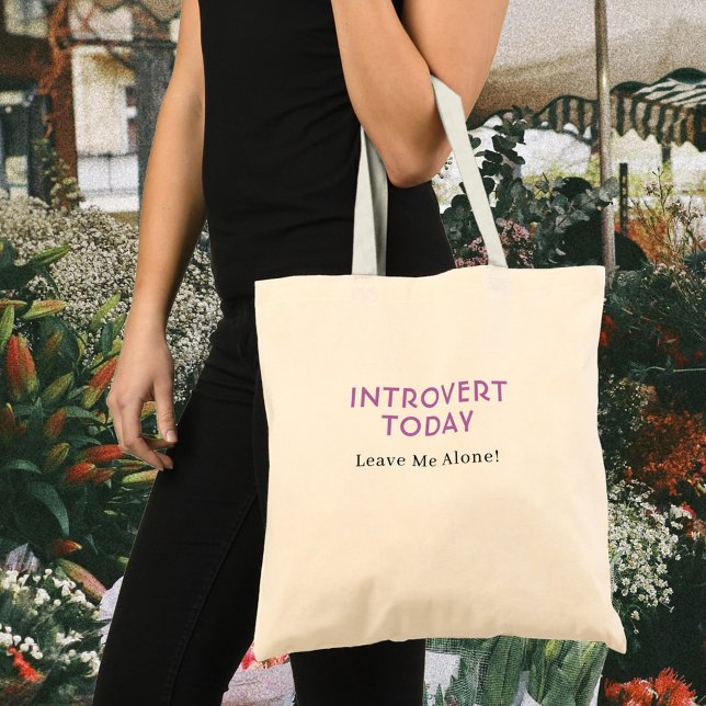 Funny Introvert & Extrovert Messages, Personalise Tote Bag (Creator Uploaded)