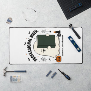 Funny Introvert Ghost Professional Hider Halloween Desk Mat