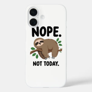 Funny Introvert Humour with a Lazy Sloth iPhone 16 Case