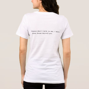 Funny Introvert Quote T-shirt - Please don't talk Tri-Blend Shirt