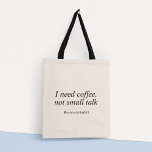 Funny Introvert Quote Typography Minimalist Modern Tote Bag<br><div class="desc">#Introvertalert ! This tote bag is a stylish and functional accessory that combines the best of both worlds: fun and playful typography with a minimalist design that makes it versatile and easy to wear with any outfit and adds a touch of sophistication and elegance to the overall look. The typography...</div>