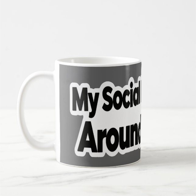 Funny Introvert Relatable Quote Coffee Tea Drinkwa Mug (Left)
