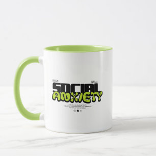 Funny Introvert "Social Anxiety" Quote Mug