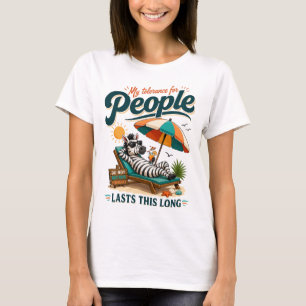 Funny Introvert Zebra Humour T-Shirt
