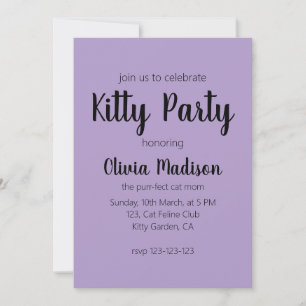 Funny Invitation cat mum