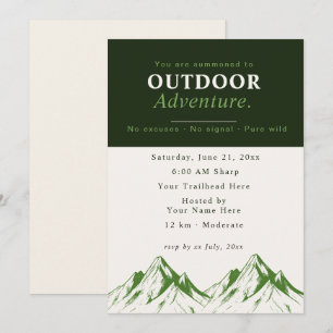 Funny Invitation   outdoor adventure