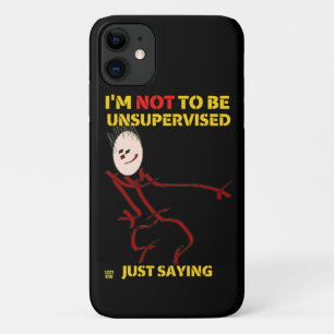 funny iPhone 11 phone case "UNSUPERVISED"