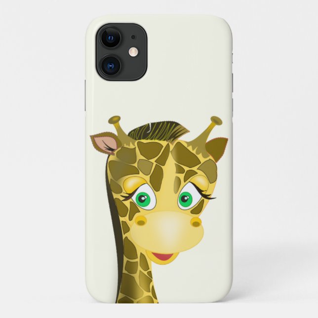 Funny iPhone Case Happy Giraffe (Back)