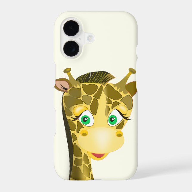 Funny iPhone Case Happy Giraffe (Back)