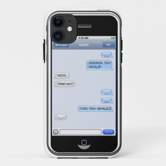 Funny iPhone whale text message 11 Case