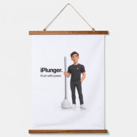 Funny iPlunger Tech Parody Bathroom Poster Art