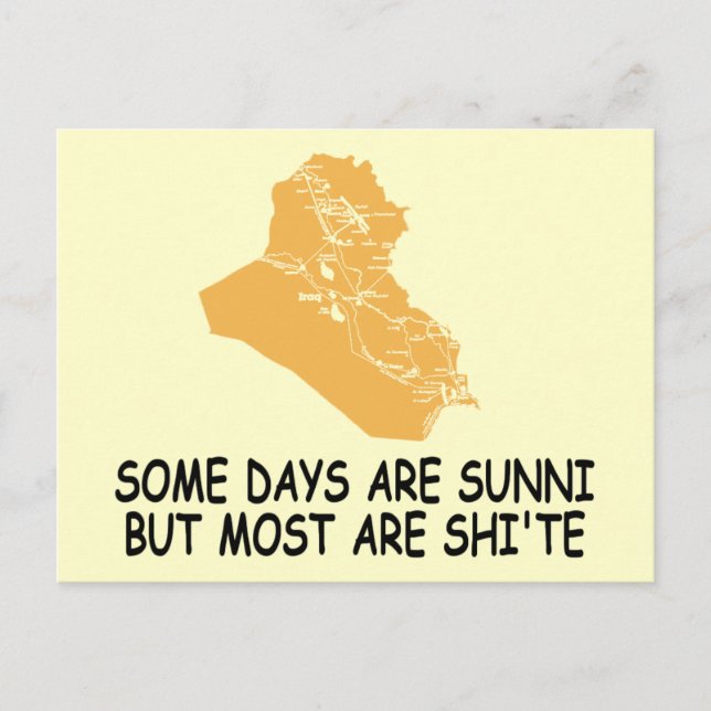 Funny Iraq war Postcard (Front)