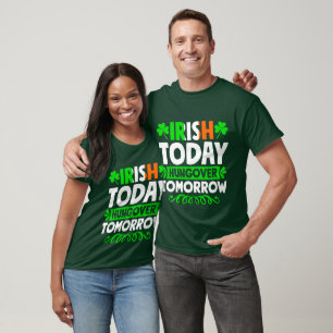 Funny Irish drinking Saint Patrick's Day word art T-Shirt