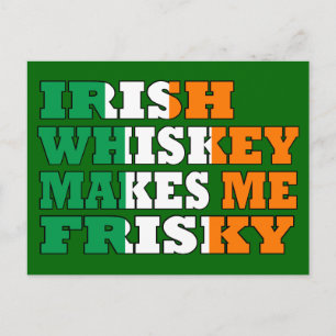 Funny Irish drinking saying Postcard