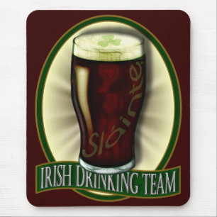 Funny Irish Drinking Team Mouse Mat