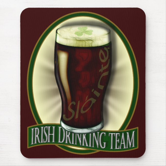 Funny Irish Drinking Team Mouse Mat (Front)