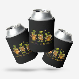 Funny Irish Gnomes Shenanigans St Patrick's Day Can Cooler