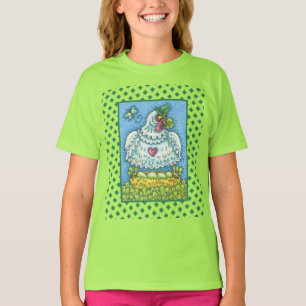 FUNNY IRISH HEN, EGGS AND SHAMROCKS CUTE CHICKEN T-Shirt