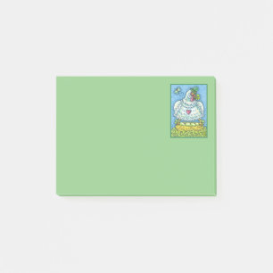 FUNNY IRISH HEN, GREEN EGGS AND SHAMROCKS CUTE POST-IT NOTES