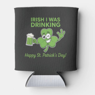 Funny Irish I Was Drinking St. Patrick's Day Humou Can Cooler