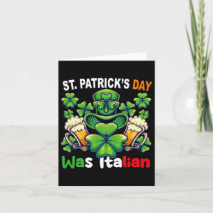 Funny Irish Italian St Patricks Day Women Men Appa Card
