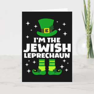 Funny Irish Jewish Leprechaun Happy St Patricks Da Card
