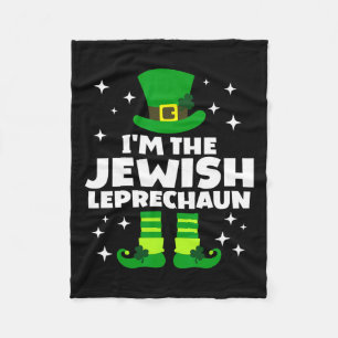 Funny Irish Jewish Leprechaun Happy St Patricks Da Fleece Blanket