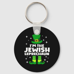 Funny Irish Jewish Leprechaun Happy St Patricks Da Key Ring