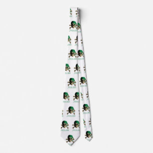 Funny Irish Jolly Roger Pirate Skull ARR-ISH Tie