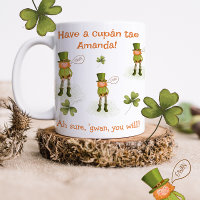 Funny Irish Language Leprechaun Mug